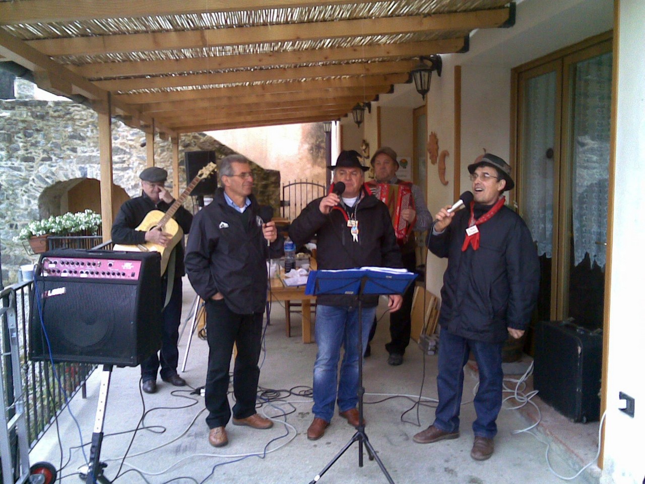 Piccola band musicale sul percorso a Marostica