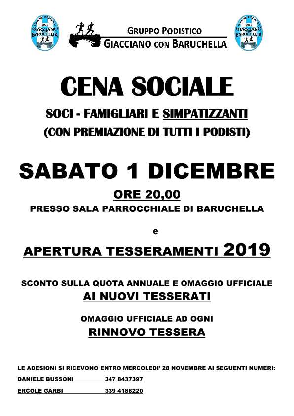 Cena Sociale 2018