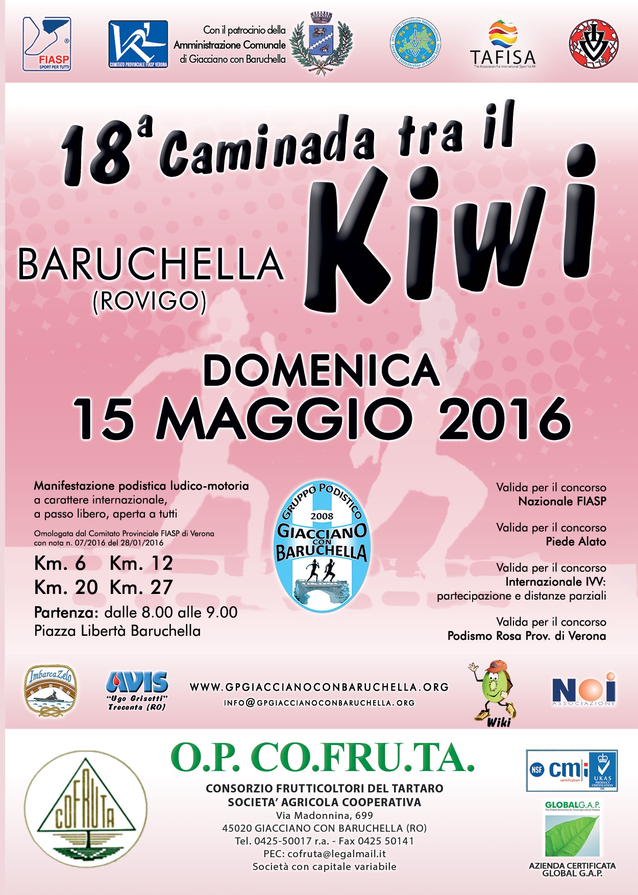 15 Maggio 2016 "18a Caminada tra il Kiwi"