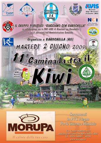 11^ Caminada tra il Kiwi 2009: ecco il volantino!
